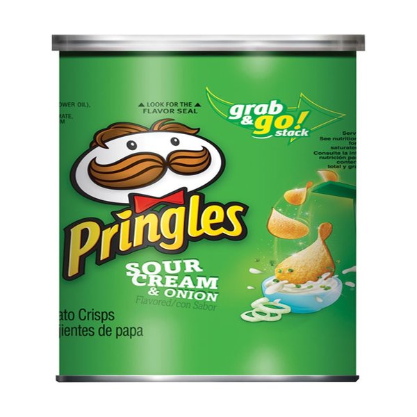 Pringles Sour Cream & Onion Chips 2.5 oz Can 3800084560